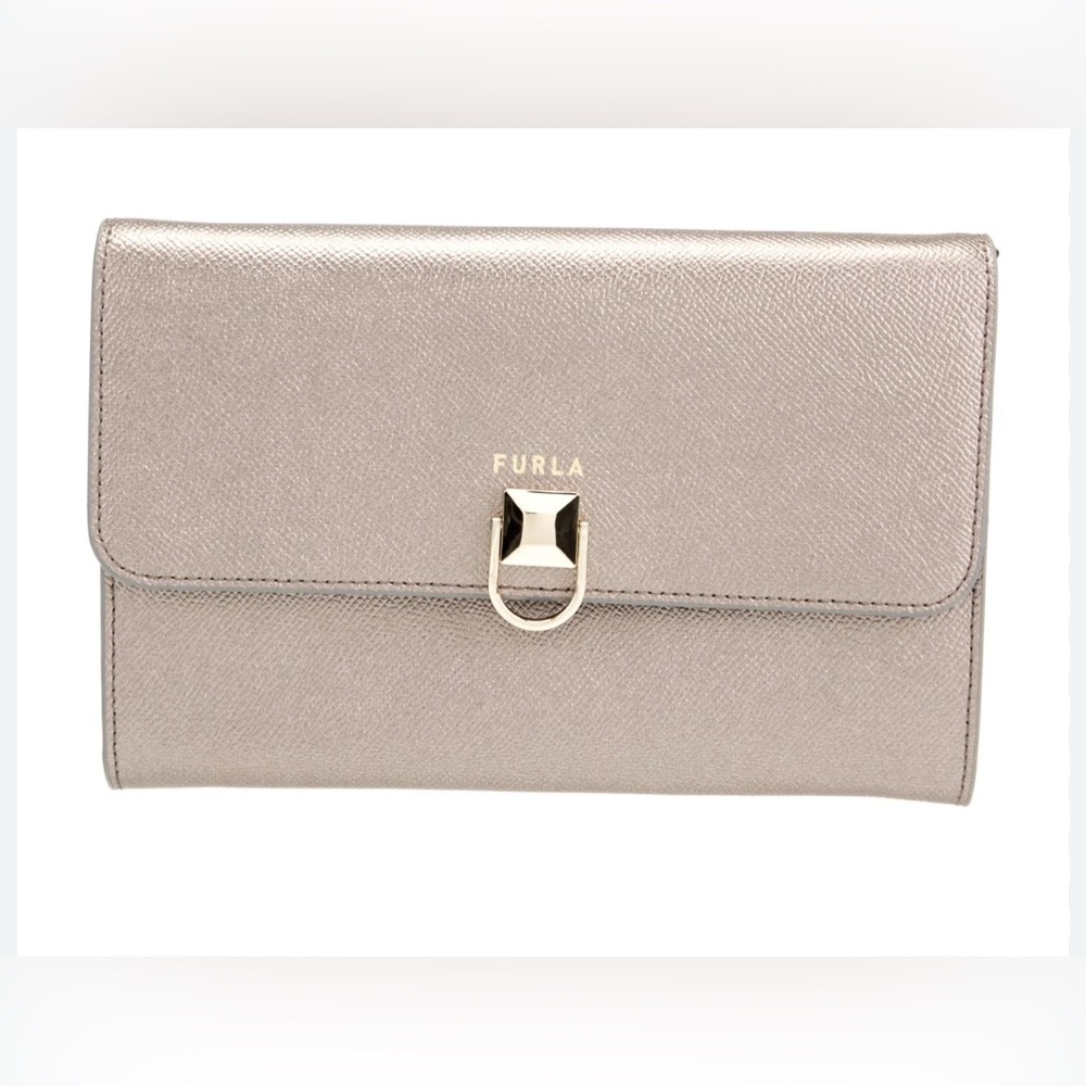 FURLA XL Leather Chain Crossbody Bag- New
